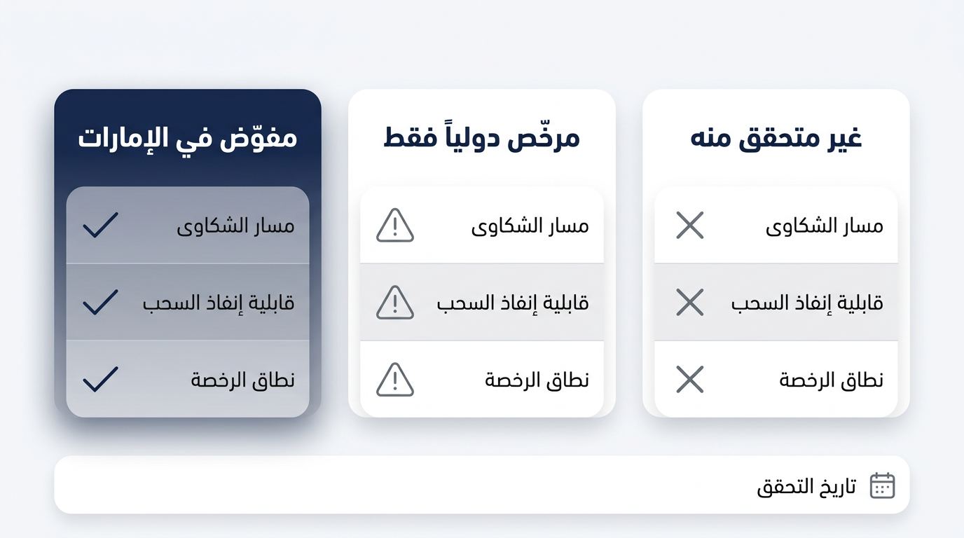 الوضع القانوني لبرنامج المراهنات في الإمارات