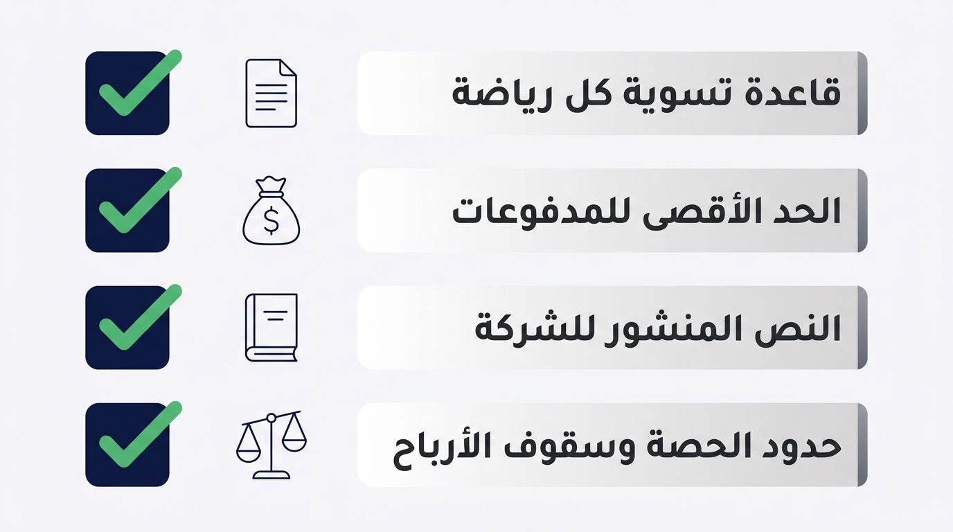 قواعد التسوية وحدود المراهنة