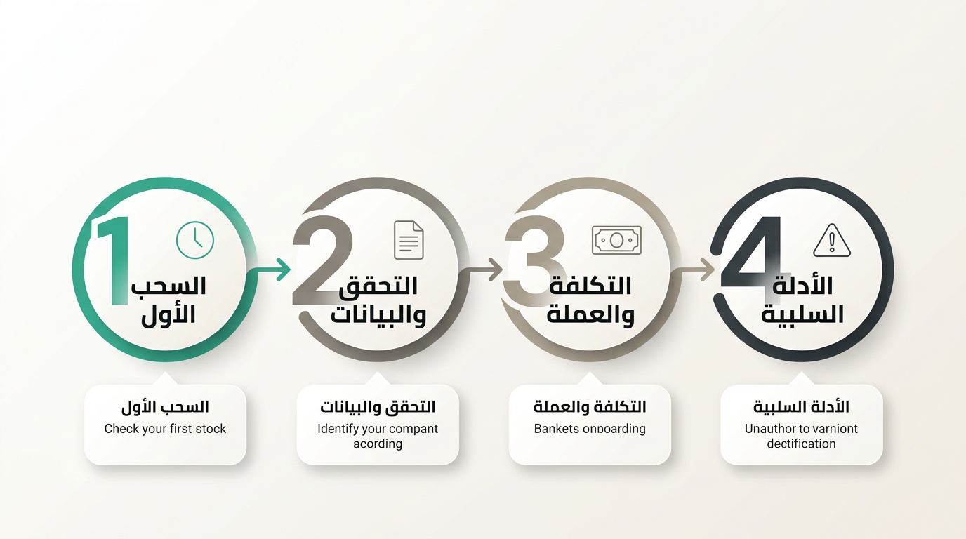 السحوبات وتكاليف الدفع وقيود الحساب